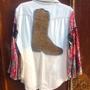 Vintage women’s up-cycled western shirt